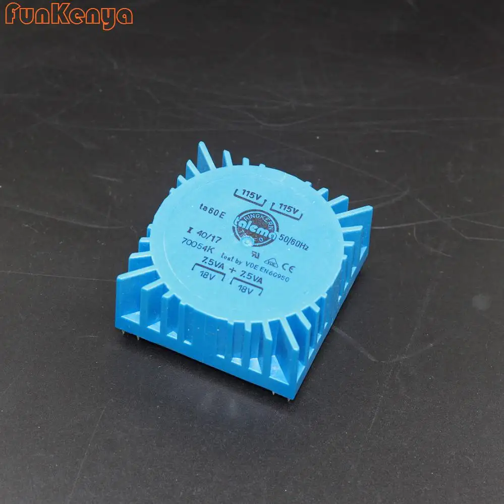 

Import Talema Transformer 15VA DIY Amplifier Dual 9V 12V 15V 22V Low Nosie 60×60×26mm