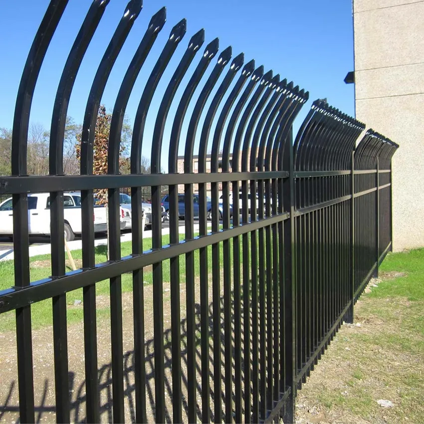 palisade fence panels Wholesale galvanized 6ftx8ft metal tube anti rust wrought iron fence panels 5