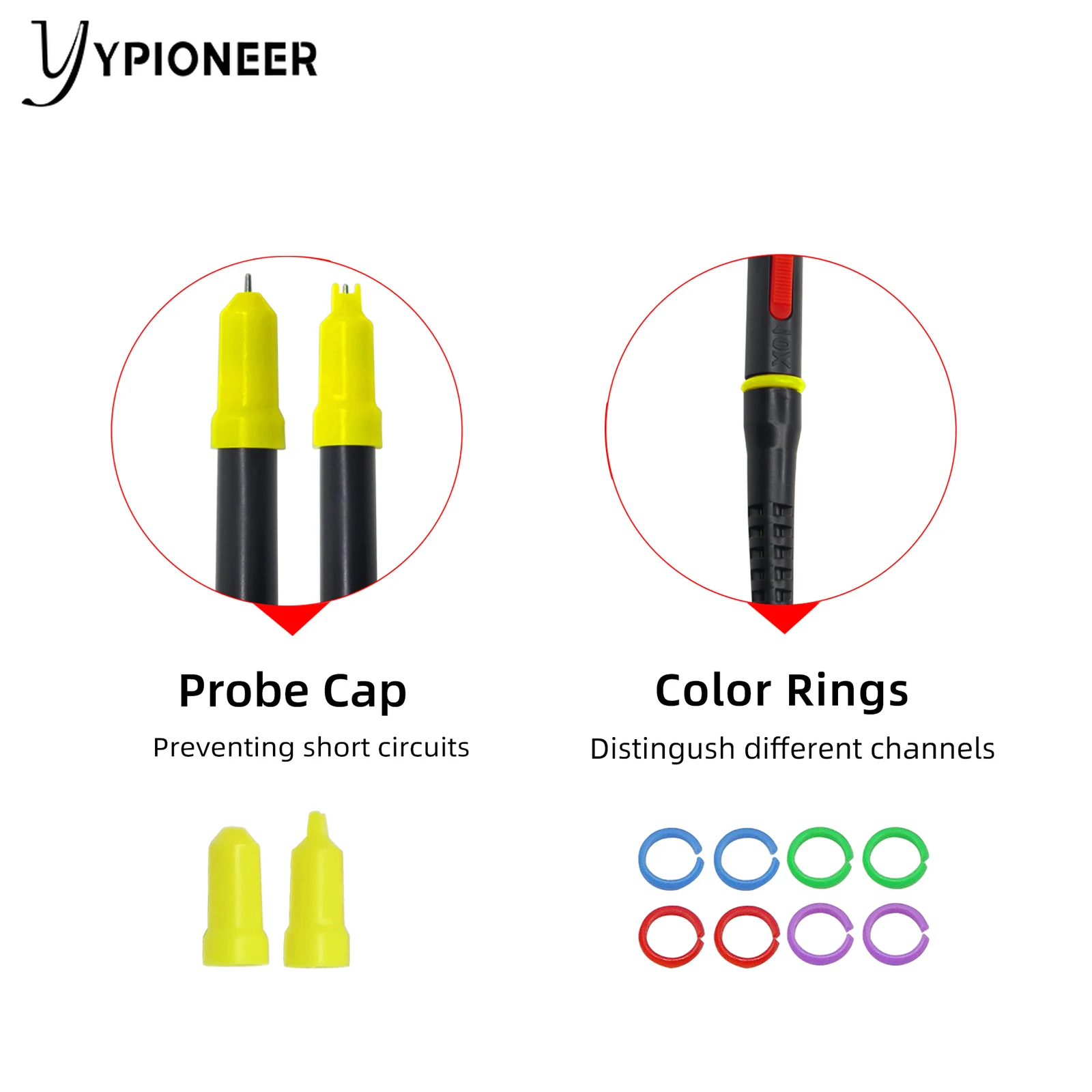 Oscilloscope Probe YPioneer MCX Oscilloscope Probe 60MHz 1X 10X Alligator Clip for Mini DSO Nano Portable Oscilloscope DS201 DS202 DSO201 DSO202
