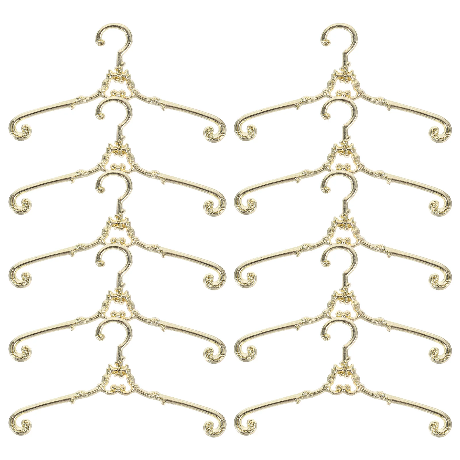 

10 Pcs Hanger Hangers Coat House Mini Dolls Wardrobe Miniature For Clothes