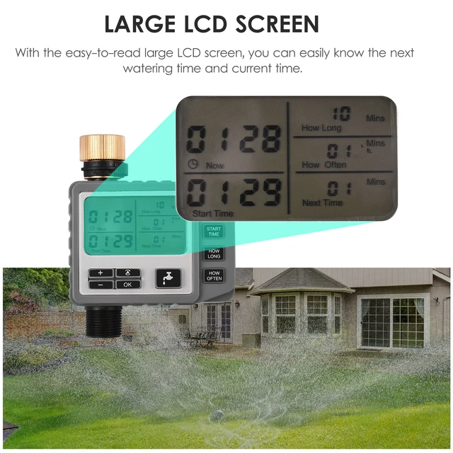 Lepmerk Digitális Öntözési Időzítő -Öntözés Programozható Kültéri Automatikus Öntözőberendezés A Gyep Kertjének Üvegházához - Image 4