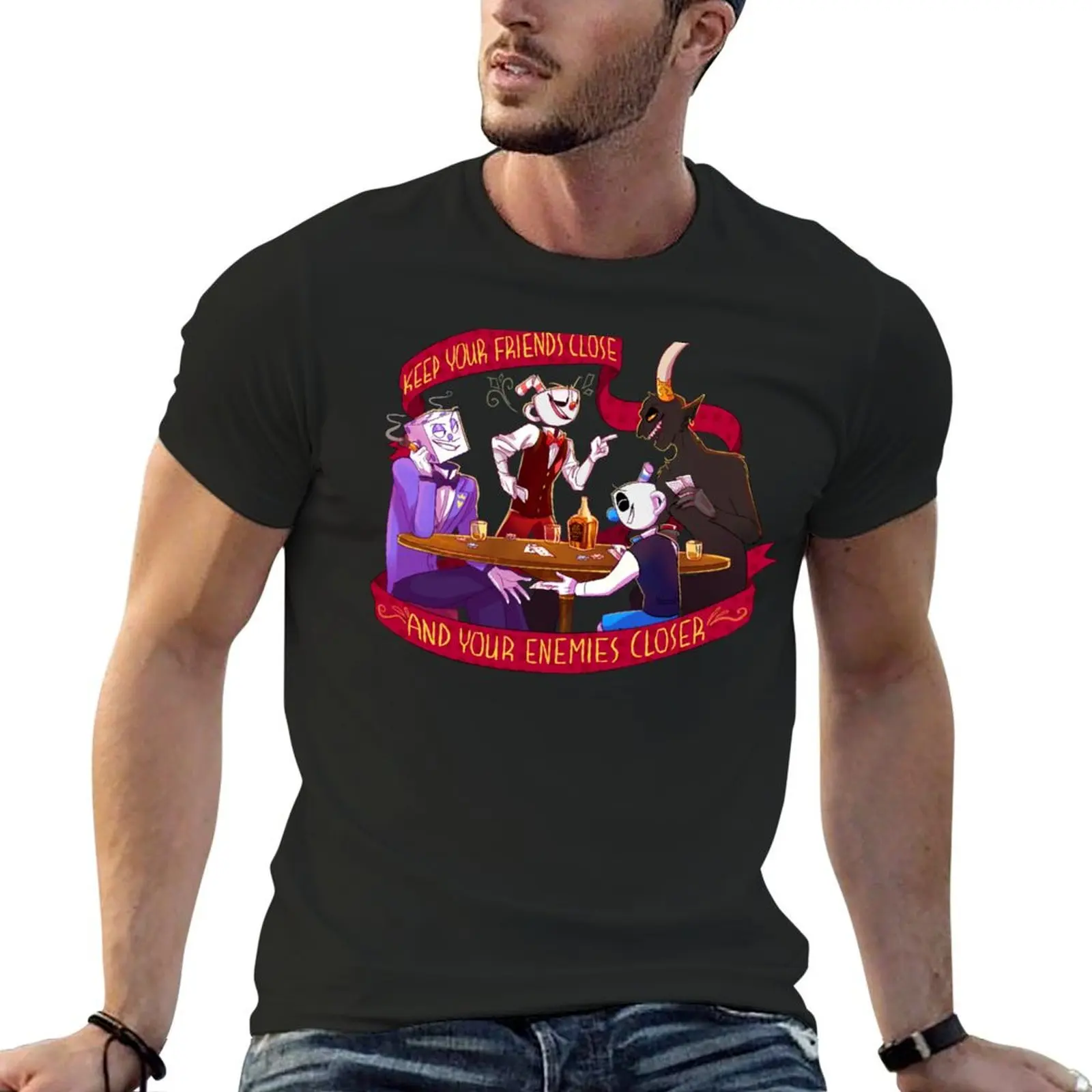 

Friends Close, Enemies Closer T-Shirt customs designer shirts shirts graphic tees customizeds mens funny t shirts