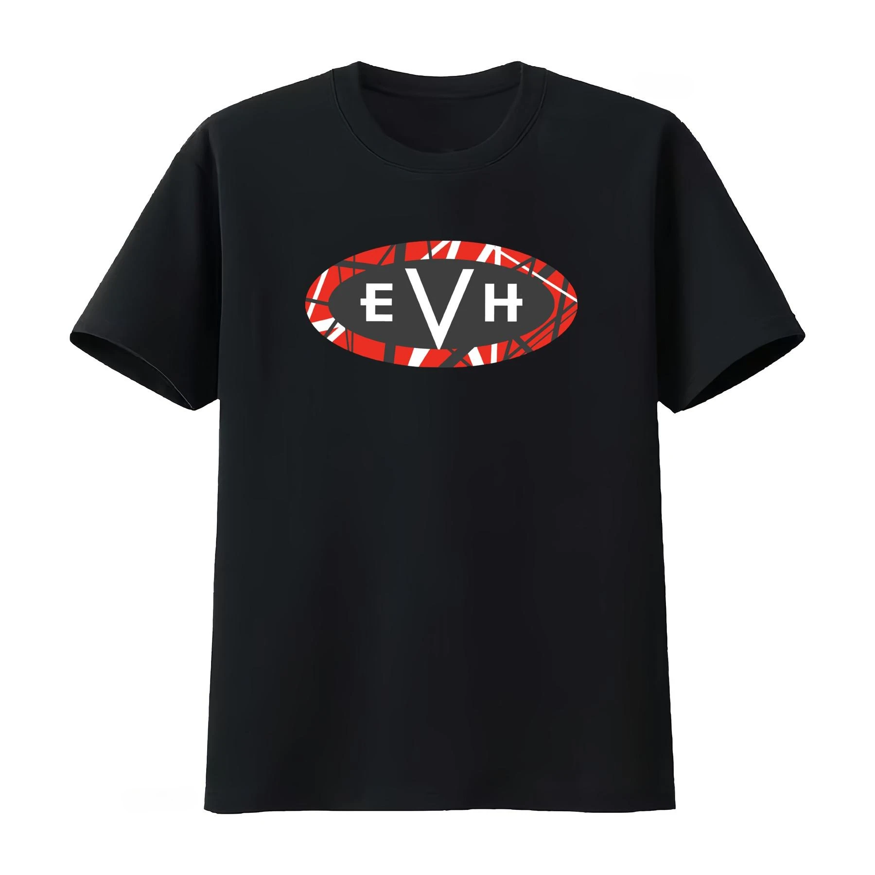Limitierte Auflage EVH-Inspiriertes Wolfgang Logo Herren T-Shirt Schwarz L S 5XL Stylischer Druck für Rock-Fans Vintage-Waschung