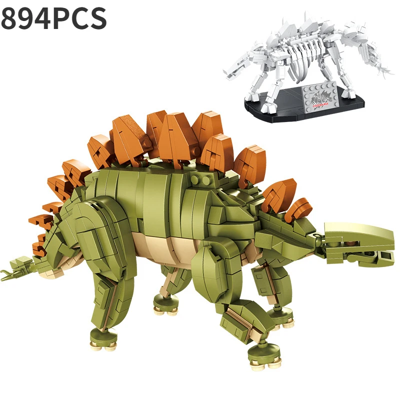 Dinosaur Building Blocks Toys Jurass Ideas Diy Park Tyrannosaurus Rex Dino World Creative Stegosaurus Bricks Set Toy For Kids