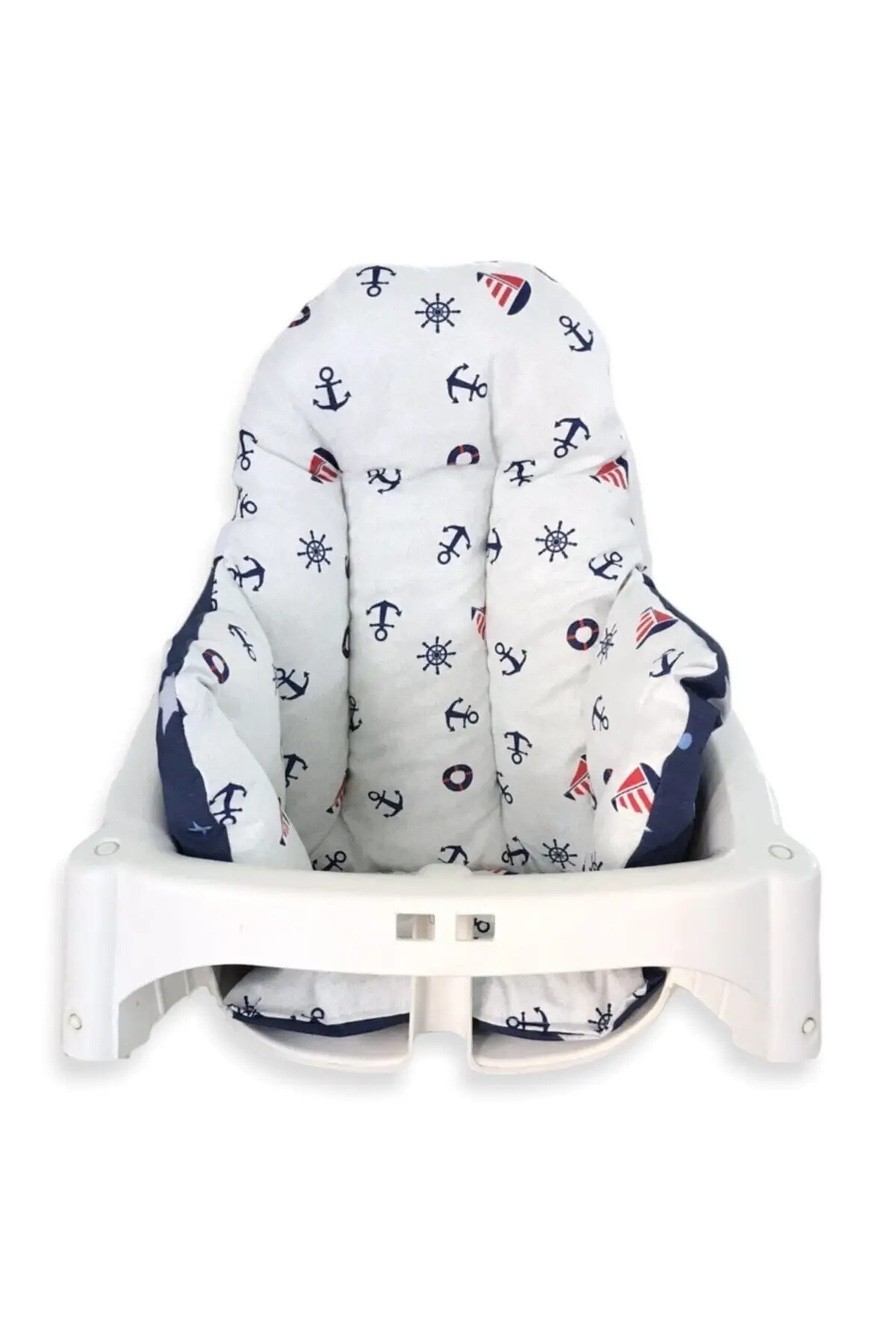 100 cotton Baby Child High Chair Cushion Denizci Navy Blue Star