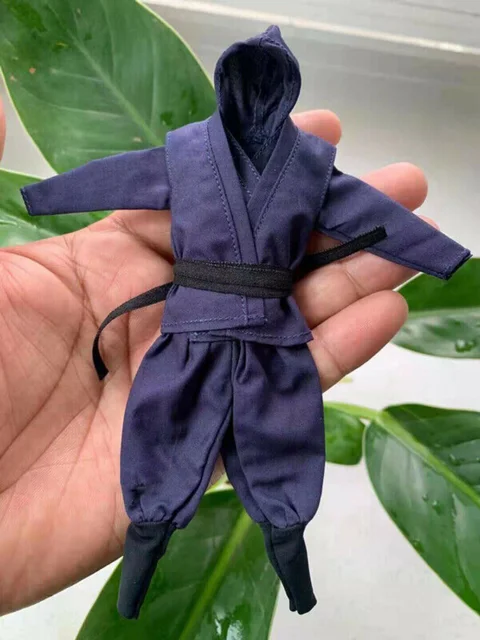 少年忍者セット 6歳の男性の置物,1/12スケールの日本の忍者スーツ,アンティーク