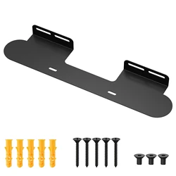 Premium Universal Soundbar Wall Mount Speaker Stands - Sleek & Durable Home Living Room Decor Bracket (Black)