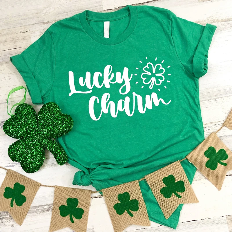

Амулетная рубашка на удачу, одежда в эстетике Shamrock, семейная рубашка ко Дню St paфокусов, рубашки на удачу, Винтажная футболка на удачу на день Патрика