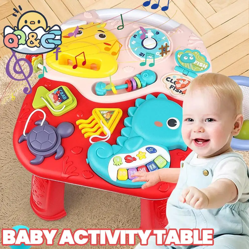 

Babies Sensory Toys Activity Table Musical Toys Sound Maker Games for Baby Multi-Functional Movement Developing Educational Toys