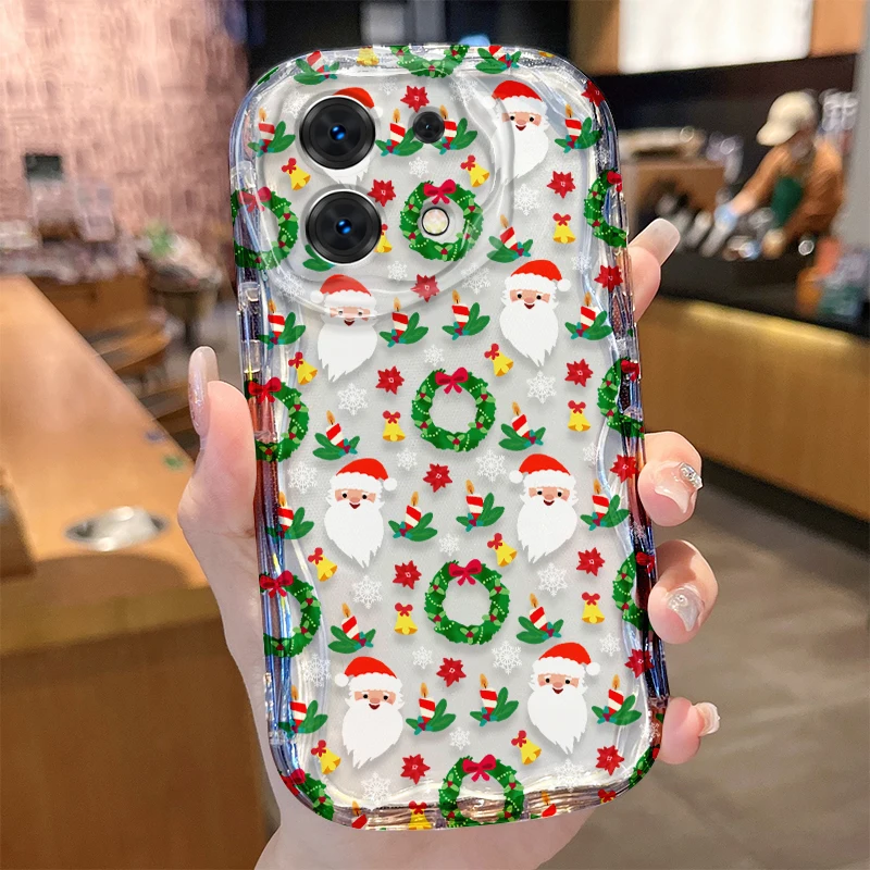Santa Claus Christmas 3D Wave Pattern Phone Case