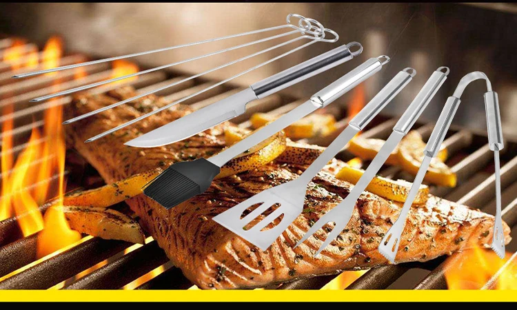  BBQ Accessories Kit - 20pcs Stainless BBQ Grill Tools Set for  Smoker Camping Barbecue Grilling Tools BBQ Utensil Set Outdoor Cooking Tool  Set with Canvas Bag Gift for Thanksgiving Day