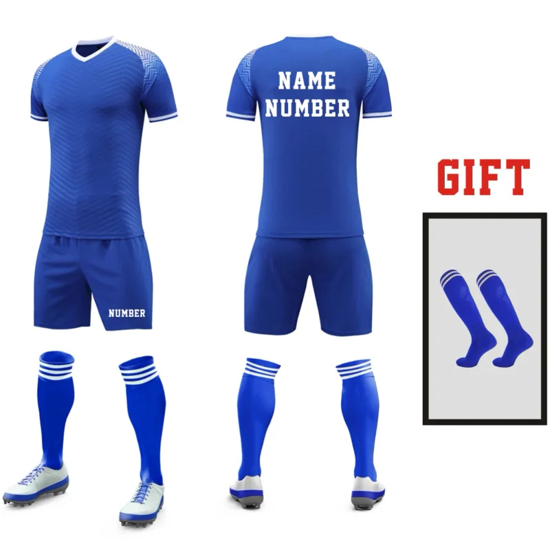 Football jersey set for men's matches, training team jersey, children's adult sports jersey, football men's and women's short sl