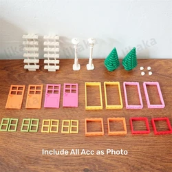 Urban Adventure Building Block Set - Creative DIY Architecture Kit (Pink parts)