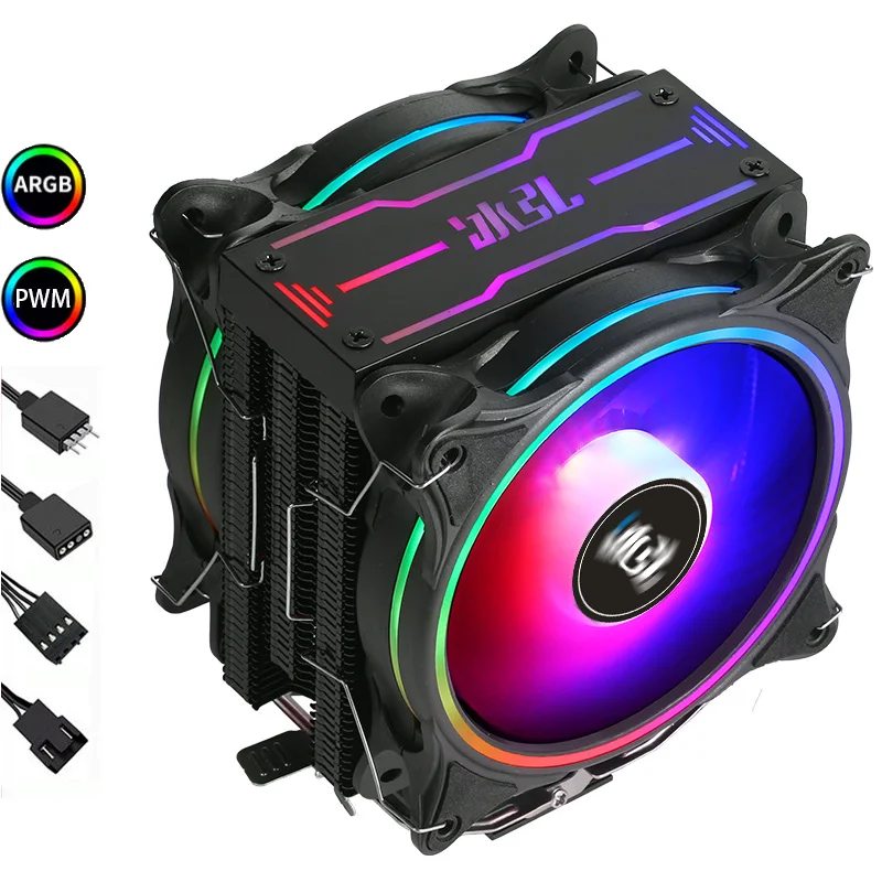 Tubo de Cobre Cpu Radiador Pwm 120 mm Argb Cpu Ventilador para Intel Lga 115x1200 1700 1356 Amd Am4 x 79x99 2011motherboard Cpu Radiador 6 - Imagem 4