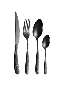 Black Stainless Steel Flatware Set 7