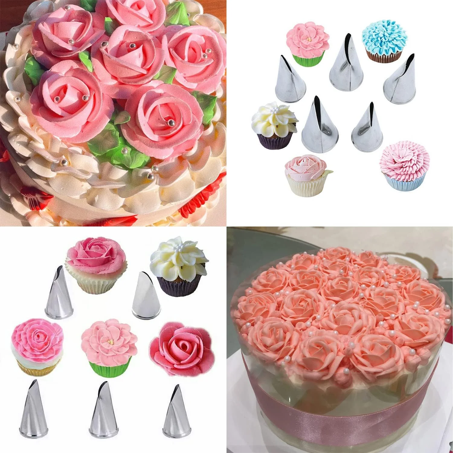 12pcs Cake Flower Nail & Lifter Set – Icing Flower Decorating Kit 6