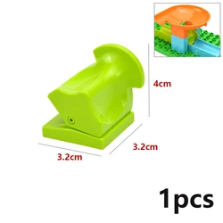 Giant Dinosaur-Themed Marble Run Slide Track with Large Building Blocks (Double Swing)