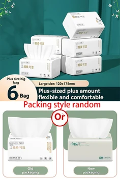 8 Packs Extractable Toilet Paper 4 Layers Thickened Wettable Facial Tissue Kitchen Napkins Handkerchiefs Disposable Tissue Paper 1