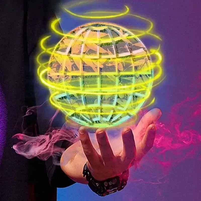 Flying Ball Toy Flying Ball Boomerang Flyorb Magic With LED Lights Drone Hover Ball Fly Nova Orb Flying Spinner Fidget Toys Children Family Gift