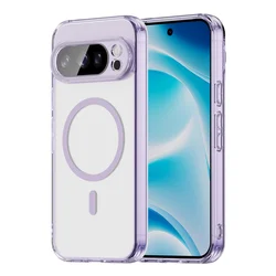Transparent MagSafe - Compatible Flexible Case with Four - Corner Protection for Google Pixel 11 Pro Fold (PURPLE)