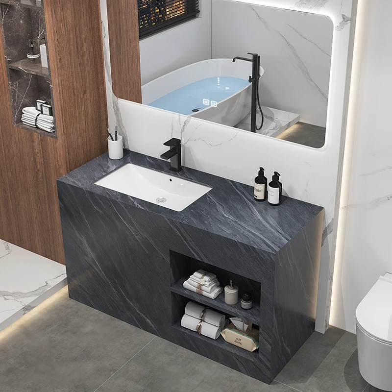 

Luxury Hotel Custom Floor Mounted Waterproof Bathroom Cabinet Set Bathroom Furniture Storage Cabinet