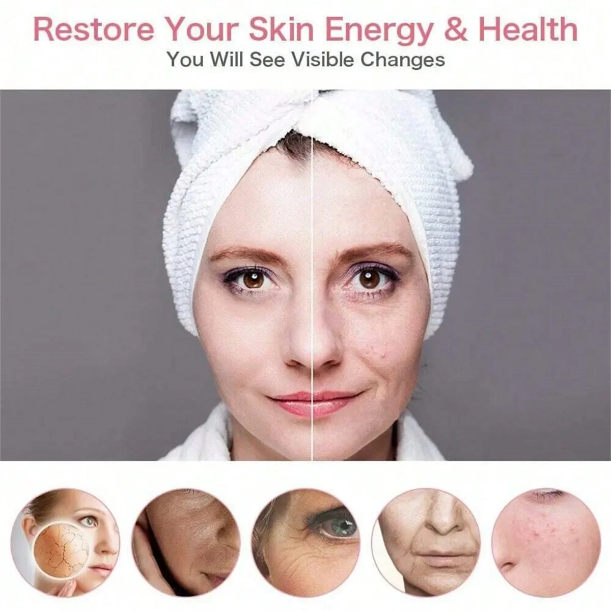 Mini For Face Skin LED Rejuvenation Wand Face Skin Care Massage Beauty Device Led Photon Care Device