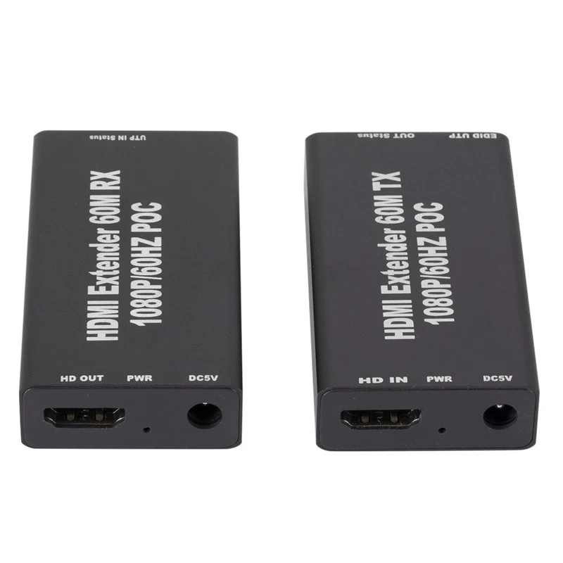 HDMI к RJ45 удлинитель сетевого кабеля повторитель одиночный Cat5E/6 сетевой сигнал 1080P