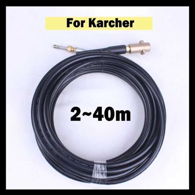 3600PSI 2-40M แรงดันสูงท่อล้างรถท่อระบายน้ําทําความสะอาดท่อชุด-Karcher K Series หัวฉีดและอะแดปเตอร์สําหรับทําความสะอาดที่ถูกบล็อกเย็บ 1