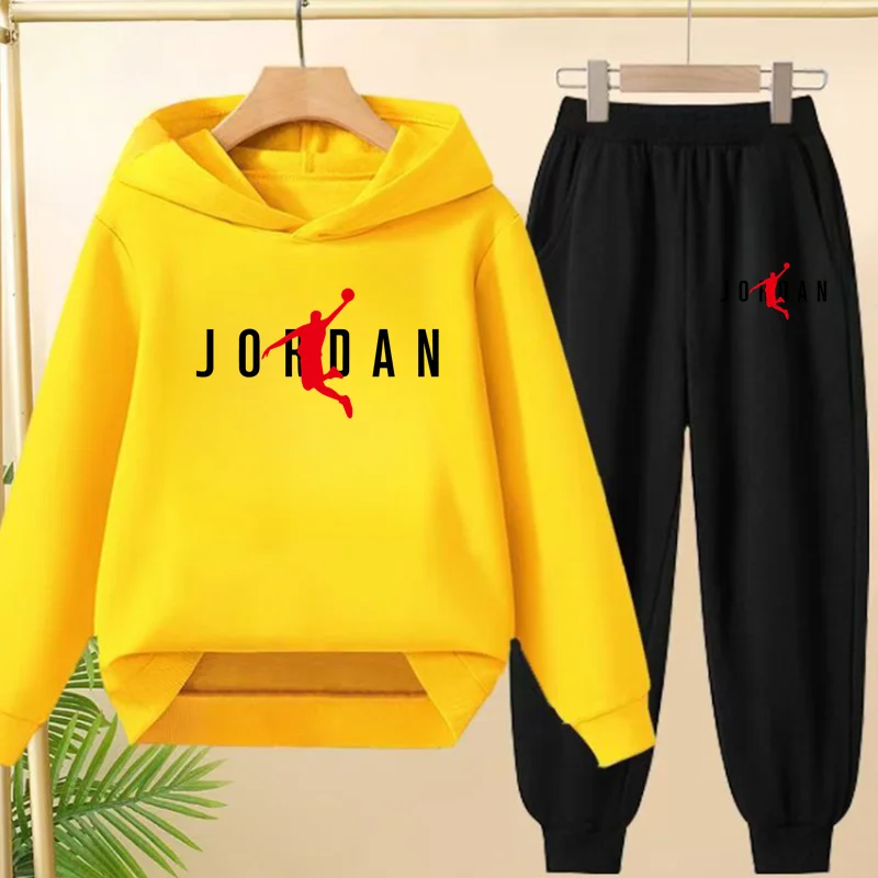 Die Kindersportbekleidung, einschließlich Kapuzenpullover und langer Hose, eignet sich für Kinder im Alter von 3 bis 13 Jahren, um beim Sport zu beschäftigen – Detail 13