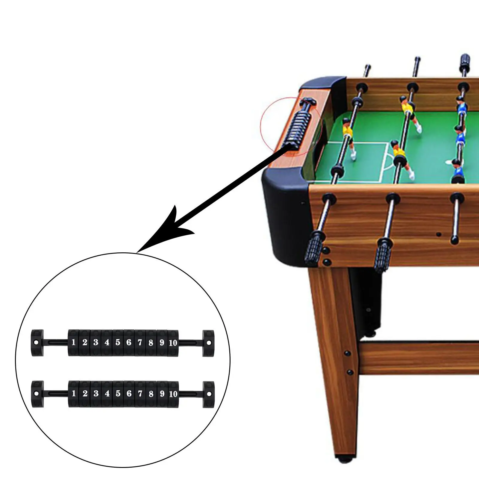 2x Universal Foosball Soccer Table Football Counter Scoring Units Scoreboard for Game Score Keepers Standard Parts Replacement