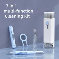 7-in-1 Computer Keyboard Cleaner Brush Kit Earphone Cleaning Pen For Headset iPad Phone Cleaning Tools Cleaner Keycap Puller Kit 1