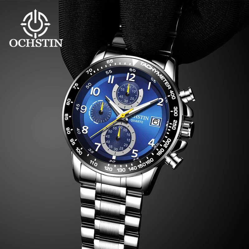Ochstin 2024 Pilot Series Leisure Fashion Multi functional Quartz Movement Waterproof Watch Men's Quartz Watch
