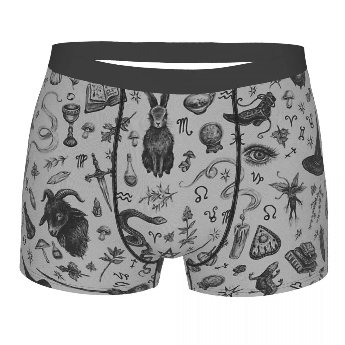 

Goth 1980s Subculture Rock Romance Salem Witch Underpants Homme Panties Men's Underwear Comfortable Shorts Boxer Briefs