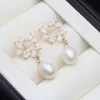 Boucles d'oreilles en perles d'eau douce naturelles pour femme, bijoux de mariage en argent 925, cadeau d'anniversaire pour femme, rose noir