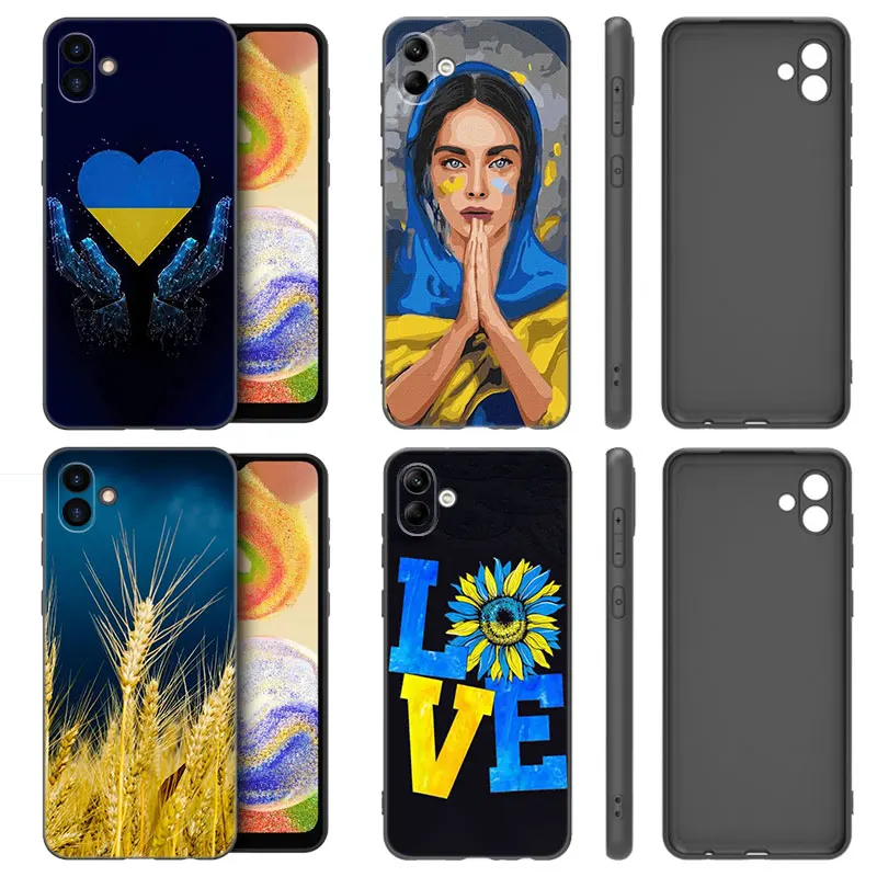 

Чехол с украинским флагом для телефона Samsung Galaxy A01 A03 Core A04 E A02 A05 A10 A20 A21 A30 A50 S A6 A8 Plus A7 2018, черный чехол