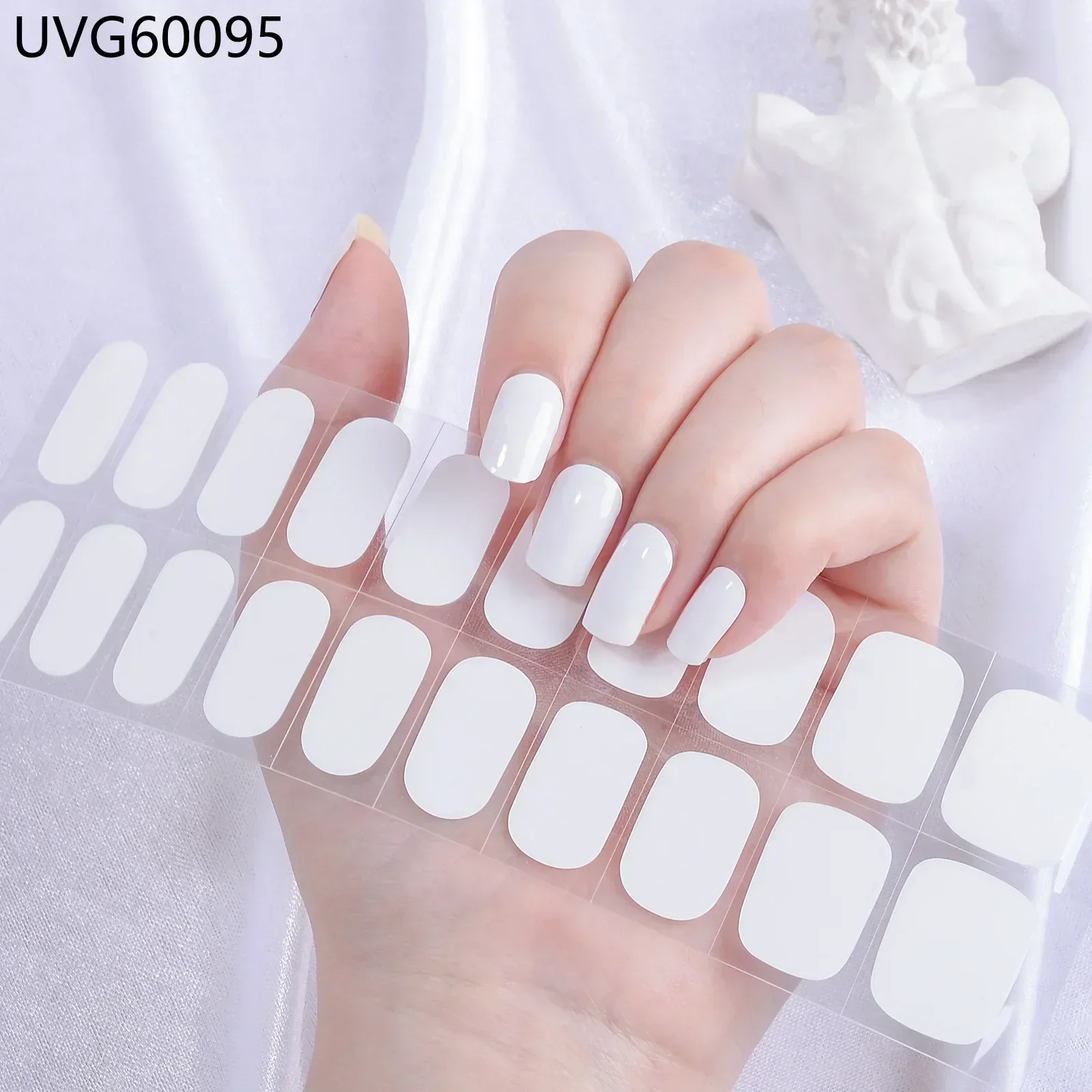Premium Semi-Cured Nail Wraps Set - Waterproof, Long-Lasting Gel Nail Stickers