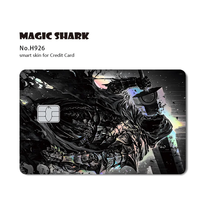 Magic Shark Dark Anime Holographic Card Sticker Skin
