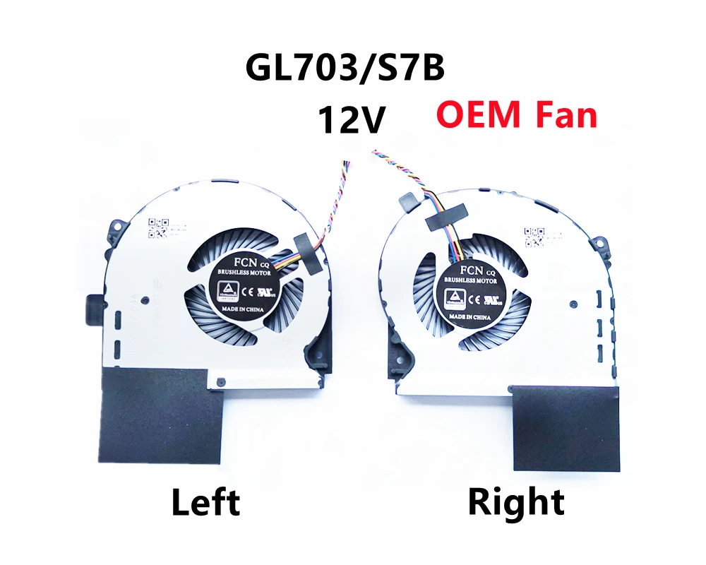 Ventola Di Raffreddamento Di Ricambio Per Asus ROG GL703GM E GL703GS - Connettore A 4 Pin - 3