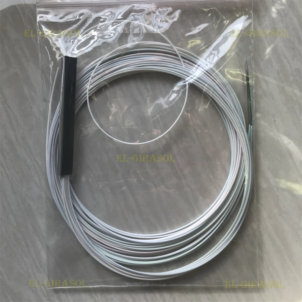 Original 10pcs/lot 1x2 1x4 1x8 1x16 fiber optic PLC splitter without connector cable 0.9mmMini Blockless 2 4 Ports