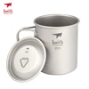 Keith Titanium Cup Titanium Water Mugs Folding Handle Single Wall Cup Outdoor Camping Travel Hiking Cups With Lid 220ml-900ml 2