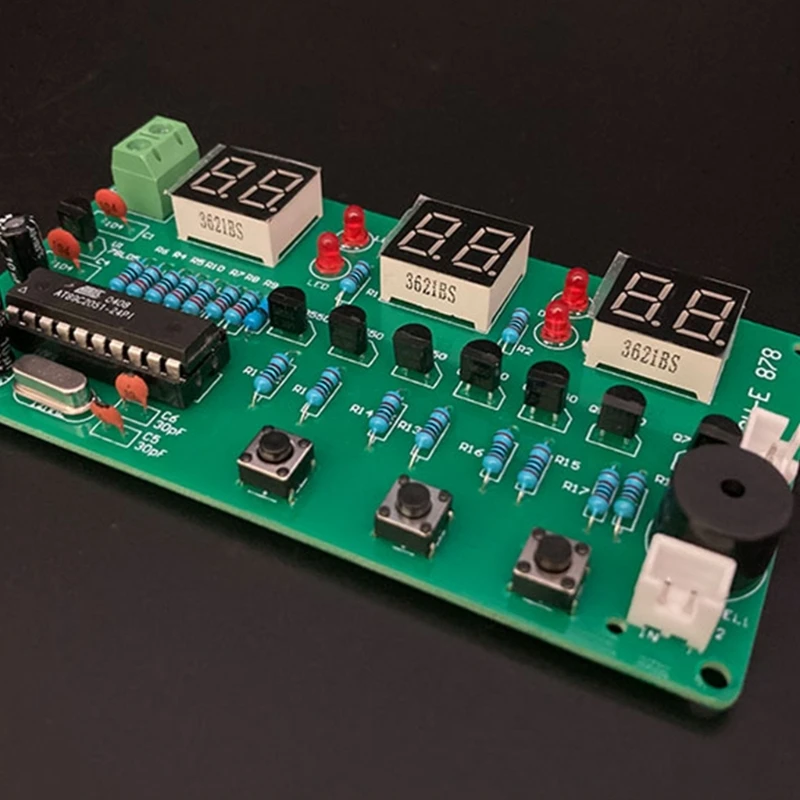DIY Kits DC5V-12V AT89C2051 Clock 6 Bits Digital Tube LED Display Suite Electronic Modules Part Soldering Learning Board 87HA