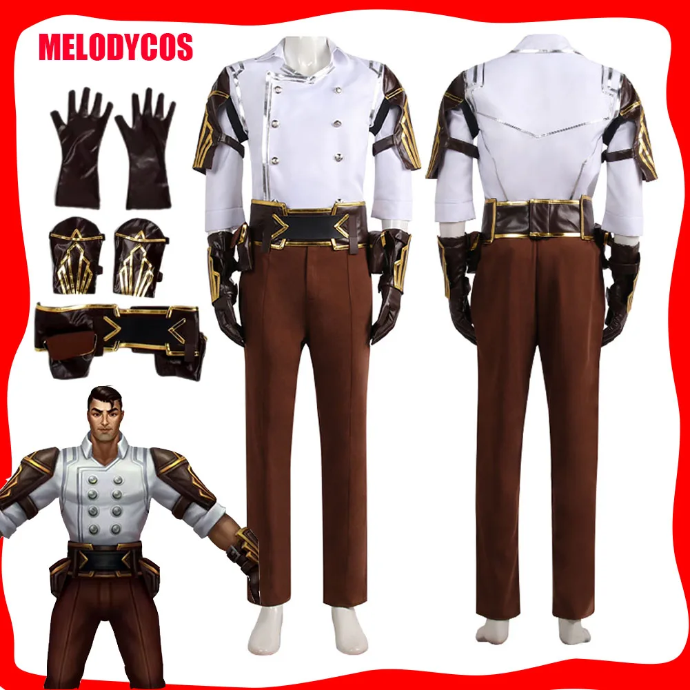 Arcane Jayce Cosplay Gloves Clothing Disguise Game LOL TV 2 Costume Men Roleplay Outfits Adult Fancy Dress Up Clothes Halloween - Image 2