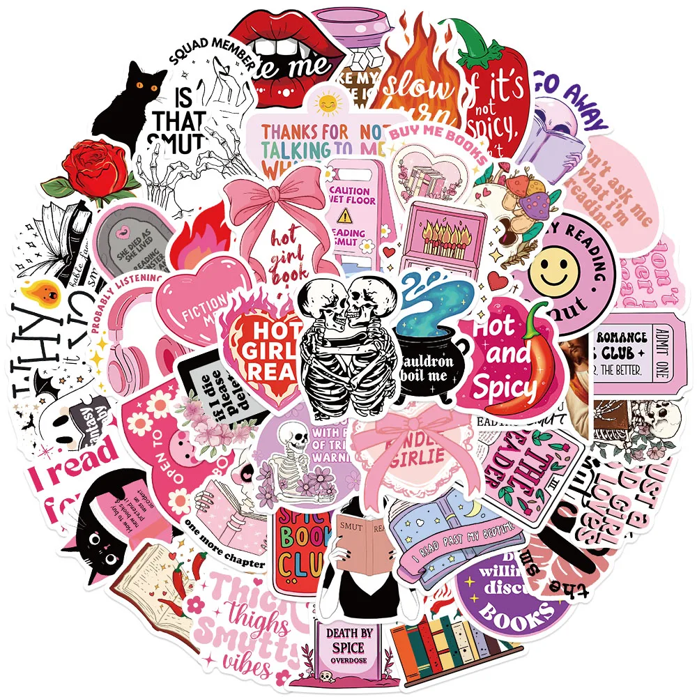 50 stücke Lustige Cartoon Romantik Ästhetische Rosa Smut Aufkleber Für Gepäck Gitarre Laptop Telefon Wasserdichte Graffiti Vinyl Auto Aufkleber
