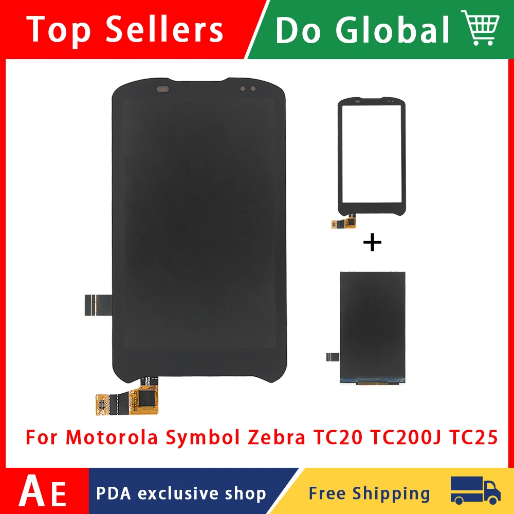 

for Motorola Symbol Zebra TC20 TC200J TC25 LCD Module with Touch Screen，Free shipping