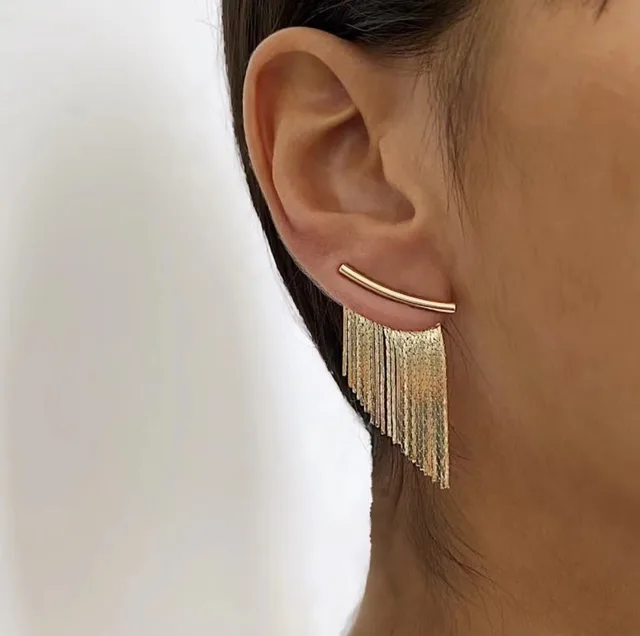 Dangle Earrings Long Bling Tassel Earrings 1