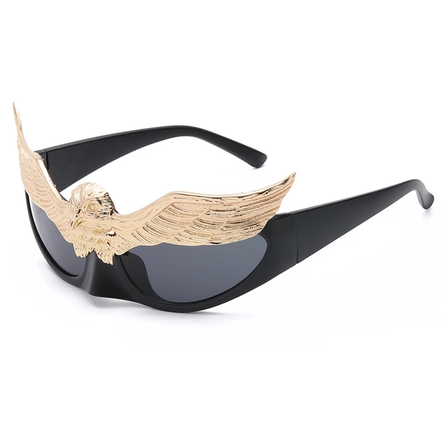 Steampunk Idegen Sas Napszemüveg Nők Férfiak Luxusmárka Designer Macska Szeme Gyémánt Uv400 Lentes De Sol Mujer - Image 5
