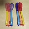 1pc Safety Silicone Temperature Sensing Spoon for Baby Toddler Self Feeding Spoon Test Food Temperature Infant Flatware Spoons 2