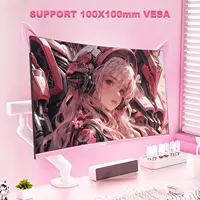 27inch Curved Pink Monitor QHD 165hz 1800R Gaming Display HDR10 Free-Sync Desktop Screen 1ms GTG  With Speakers Tilt Adjustable - Image 5