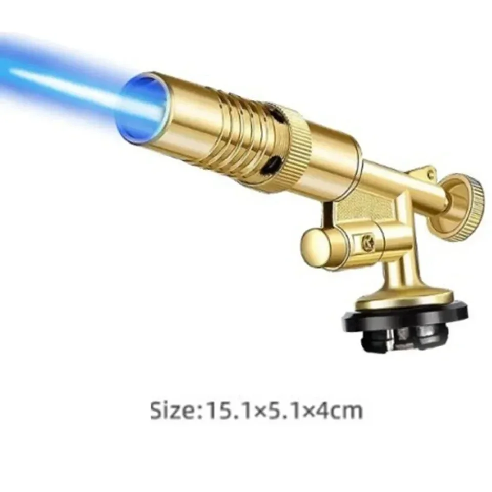 Portable Gold Copper Gas Welding Torch High Temperature Flame BBQ Cooking Brazing Tool for Outdoor Heating And Metal Joining