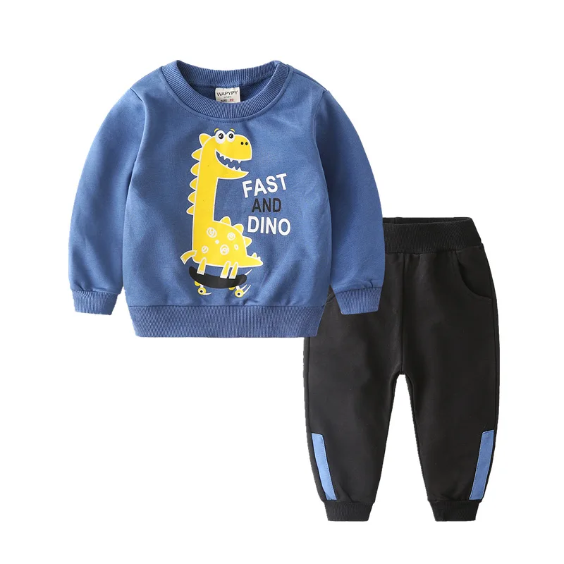 

ZWY1876 New Autumn Baby Girls Clothes Suit Children Boys Casual Hoodies Pants 2Pcs/Sets Toddler Outfits Clothing Kids Tracksuits